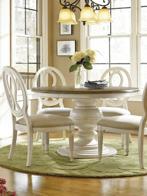 Alchemy Living Estate Home Complete Round Dining Table - White