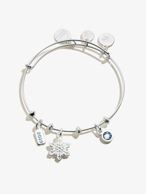 Snowflake Trio Charm Bangle, 2019