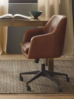 Helvetica Leather Office Chair