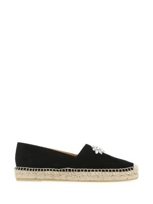 Miu Miu Crystal Embellished Flat Espadrilles