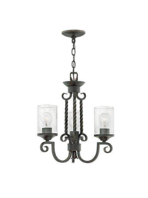 Casa Chandelier Olde Black With Clear Seedy