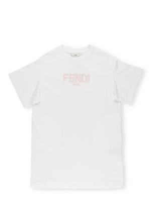 Fendi Kids Logo Print Crewneck T-shirt