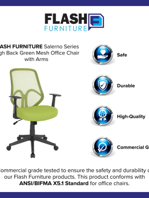 Flash Furniture Salerno Series High Back Mesh Office Chair With Arms