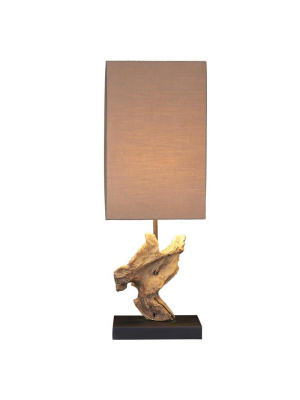 Continental Home Teak Root Table Lamp