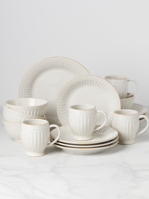 French Perle Groove 16-piece Dinnerware Set