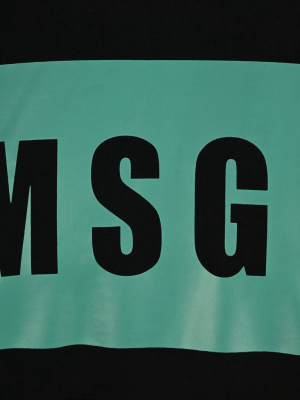 Msgm Logo Printed Hoodie