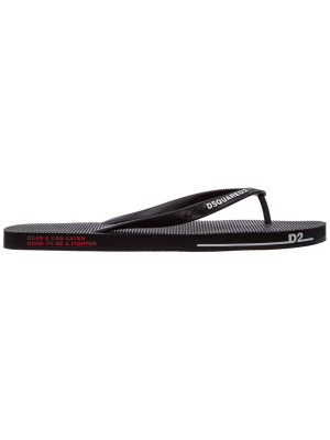 Dsquared2 Logo Flip Flops