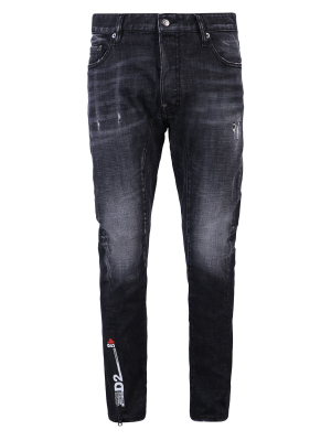 Dsquared2 Logo Printed Skinny Jeans