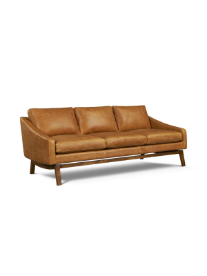 Dutch Leather Sofa In Badger