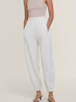 Balloon Curved Leg Sweatpant In Oatmeal Heather