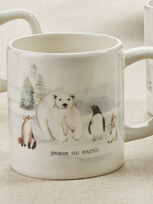 Split P Winterland Peace Mug Set - White