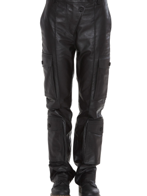 Kenzo Leather Cargo Trousers