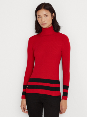 Striped Turtleneck Sweater