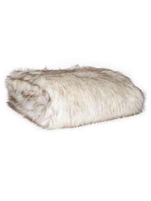 Square Feathers Home Exotic Shag Fur Throw