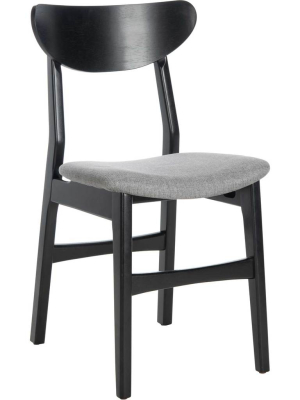 Lucas Retro Dining Chair Black/gray (set Of 2)