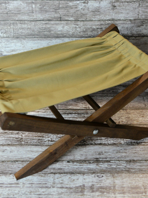 Rustic Deck Chair - Khaki Canvas - Interchangeable