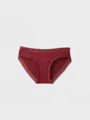 Women's Cotton Bikini With Lace - Auden™