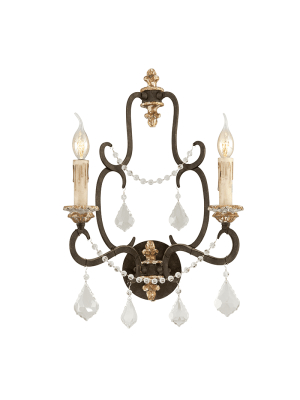 Bordeaux 2lt Wall Sconce Parisian Bronze