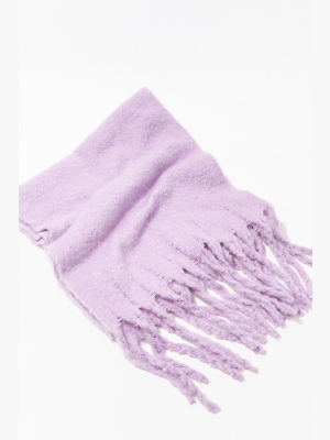 Fringe-trim Oblong Scarf