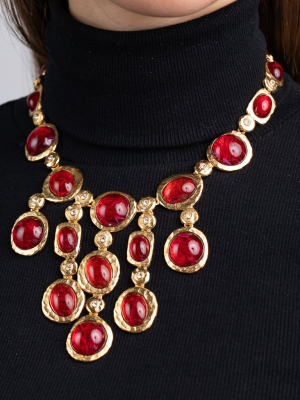 Flawed Ruby Drop Necklace