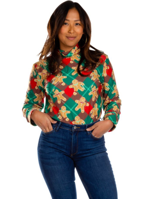 The Farquaad Fit Of Rage | Ladies Unisex Gingerbread Christmas Turtleneck