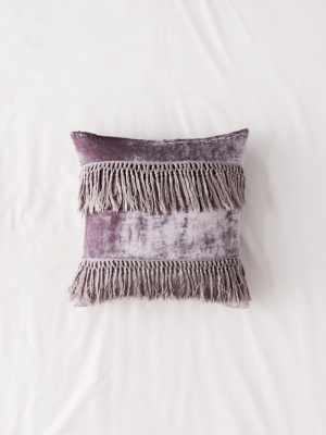 Emille Velvet Fringe Throw Pillow