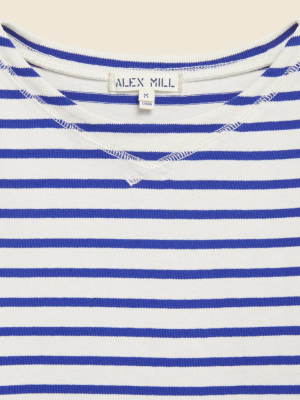 Lakeside Stripe Tee - Natural/blue