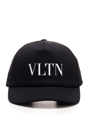 Valentino Vltn Print Baseball Cap