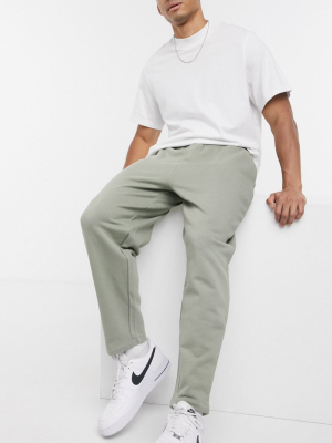 Asos Design Co-ord Oversized Tapered Sweatpants In Khaki Green