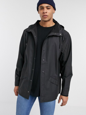 Rains Lightweight Hooded Jacket In Black