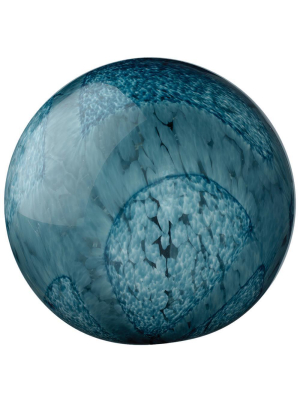 Jamie Young Cosmos Glass Balls In Indigo Swirl Glass