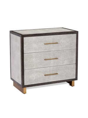 Interlude Home Maia 3 Drawer Chest In Grey