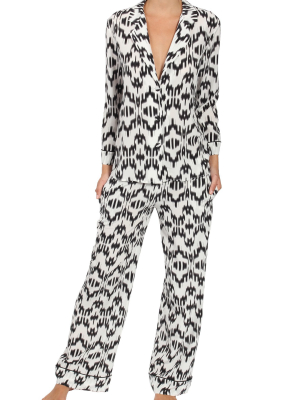 Silk Printed City Pj Set