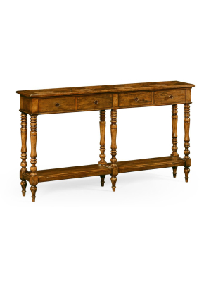 Parquet Double Console Table