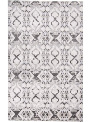 Feizy Rug Prasad 3893f, Gray/ivory