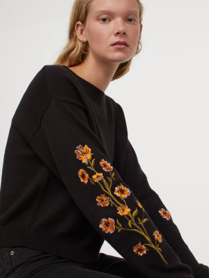 Embroidered-detail Sweater