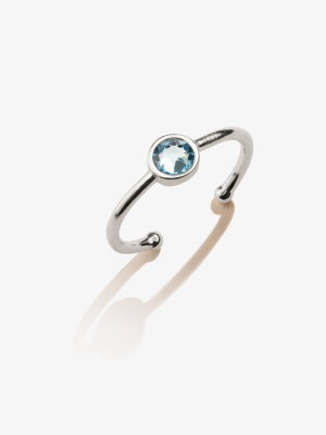 Aquamarine Birthstone Ring, March