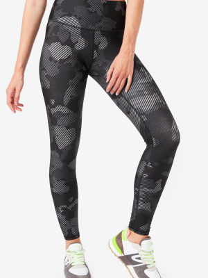 Charcoal Camo Stripe Hi-shine Leggings