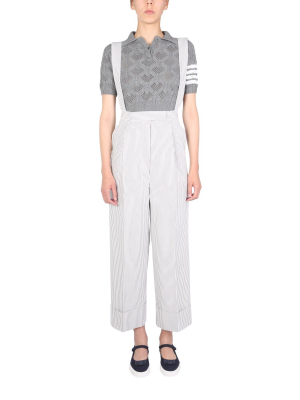 Thom Browne Striped Suspender Trousers