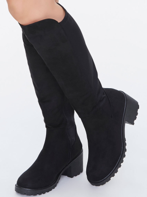 Faux Suede Knee-high Boots