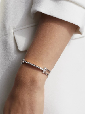 Two-tone Diamond Double Band Bracelet