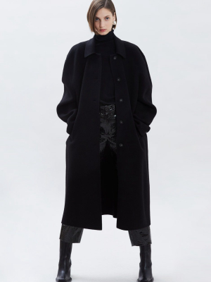 Clara Box Sleeve Coat - Black