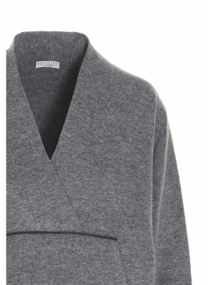 Brunello Cucinelli V-neck Embellished Jumper