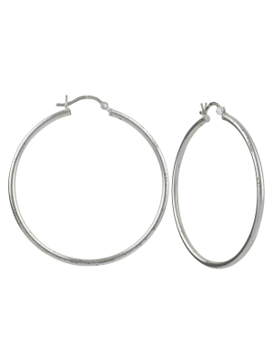 Sterling Silver Hoop Earring - Silver