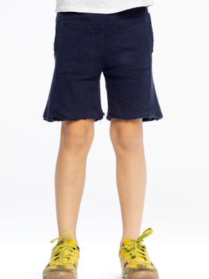 Boys Linen French Terry Soft Utility Shorts