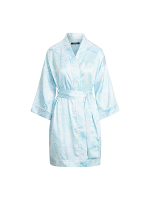 Paisley Satin Robe