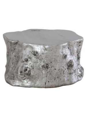 Log Coffee Table Silver Leaf