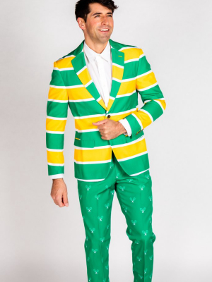 The Country Clubber | Green And Yellow Striped Suit