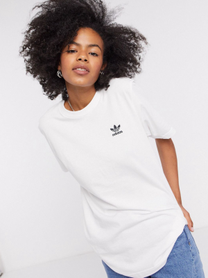 Adidas Originals Essential Mini Logo T-shirt In White