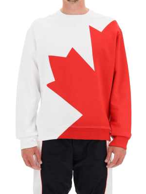 Dsquared2 Maple Leaf Logo Printed Sweatshirt